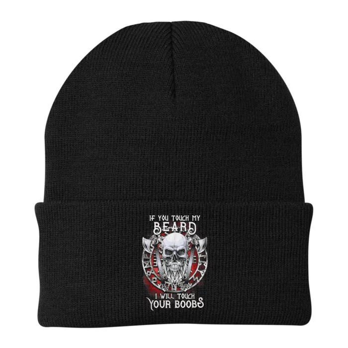 If You Touch My Beard I Will Touch Your Boobs Knit Cap Winter Beanie