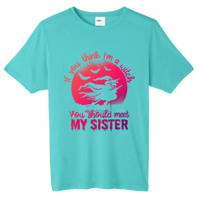 If You Think I Am A Witch You Should Meet My Sister Family Gift ChromaSoft Performance T-Shirt