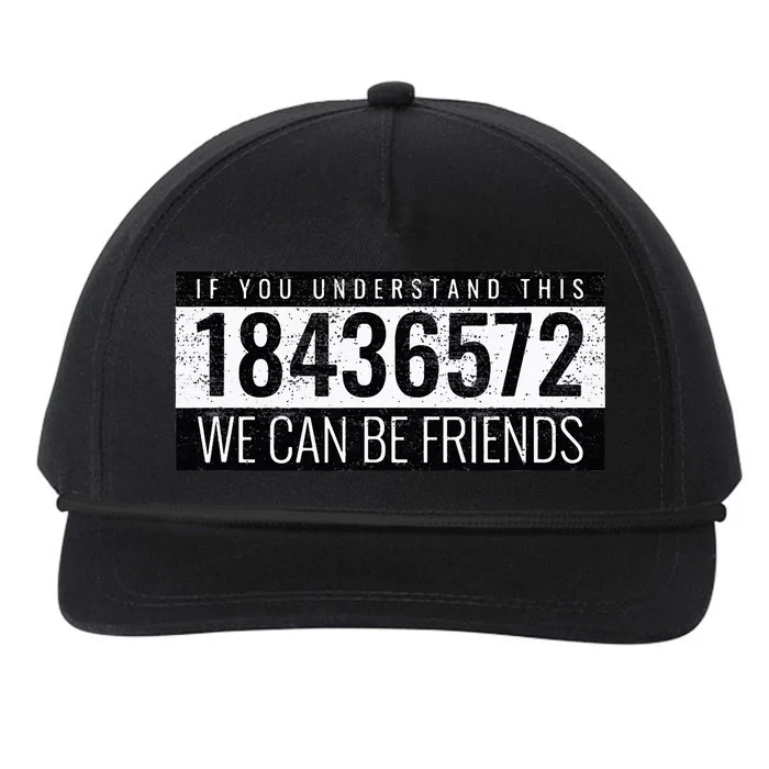 If You Understand This 18436572 We Can Be Friends Mechanic Snapback Five-Panel Rope Hat