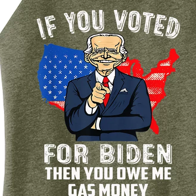 If You Voted For Biden Then You Owe Me Gas Money Joe Biden Women’s Perfect Tri Rocker Tank