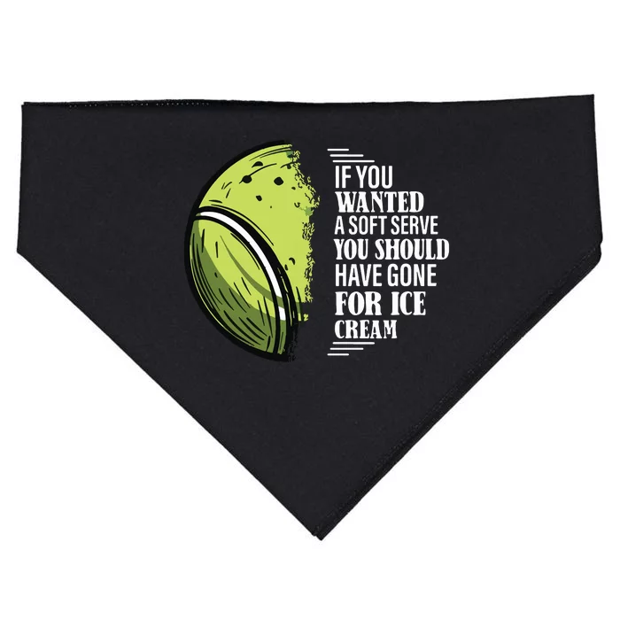 If You Wanted A Soft Serve Funny Tennis Player USA-Made Doggie Bandana