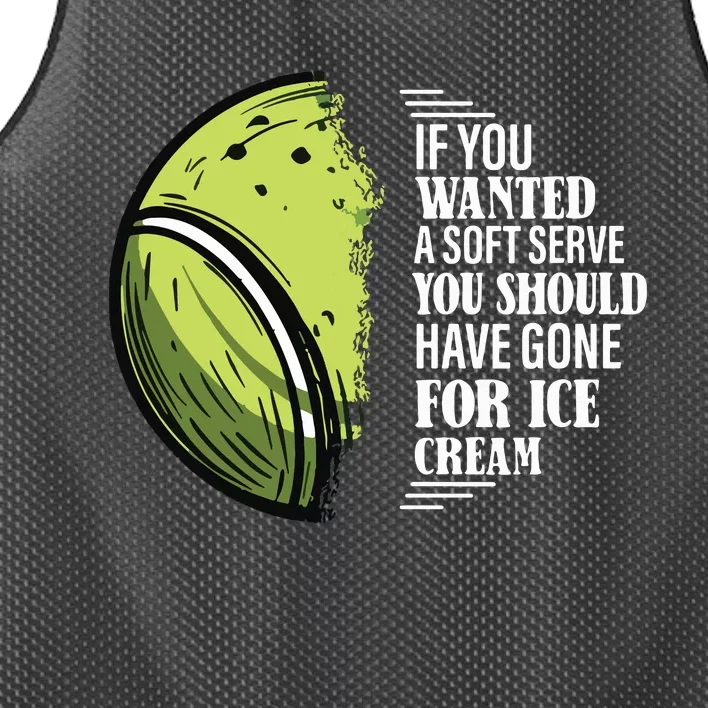 If You Wanted A Soft Serve Funny Tennis Player Mesh Reversible Basketball Jersey Tank