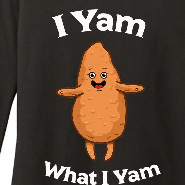 I Yam What I Yam Dancing Sweet Potato Womens CVC Long Sleeve Shirt