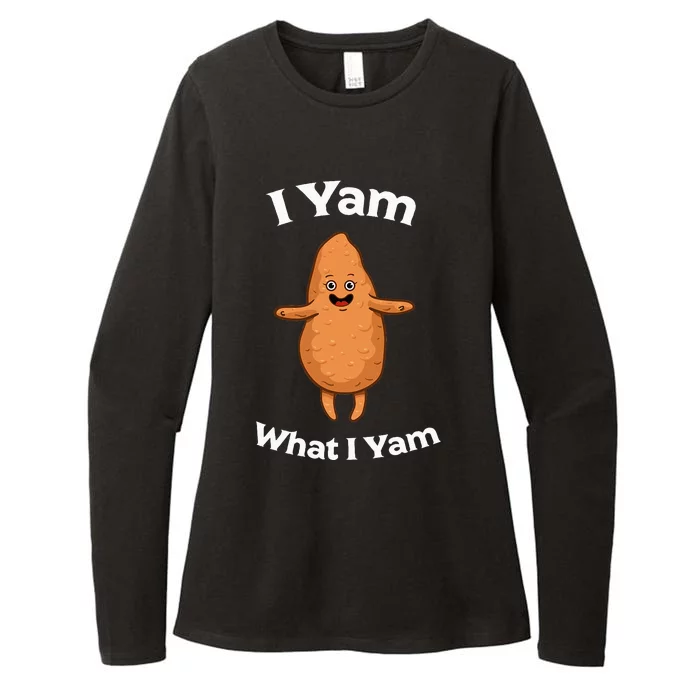 I Yam What I Yam Dancing Sweet Potato Womens CVC Long Sleeve Shirt