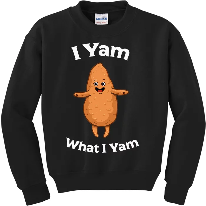 I Yam What I Yam Dancing Sweet Potato Kids Sweatshirt