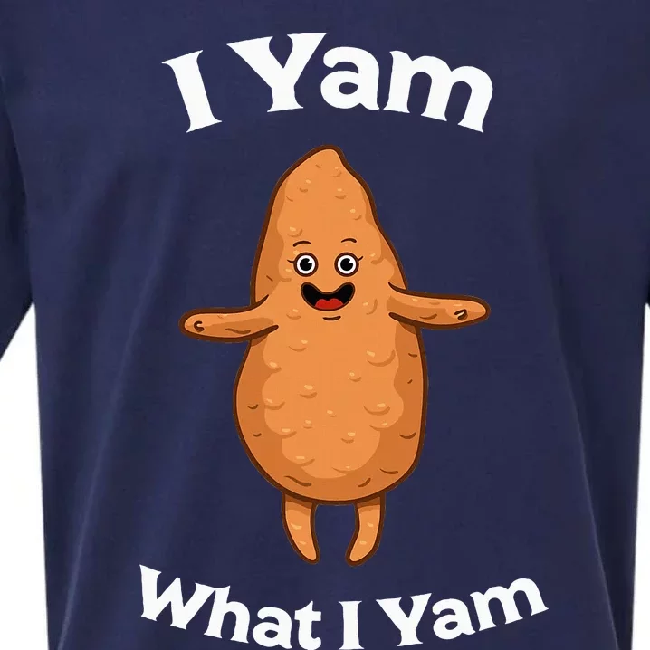 I Yam What I Yam Dancing Sweet Potato Sueded Cloud Jersey T-Shirt