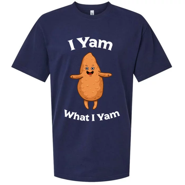 I Yam What I Yam Dancing Sweet Potato Sueded Cloud Jersey T-Shirt