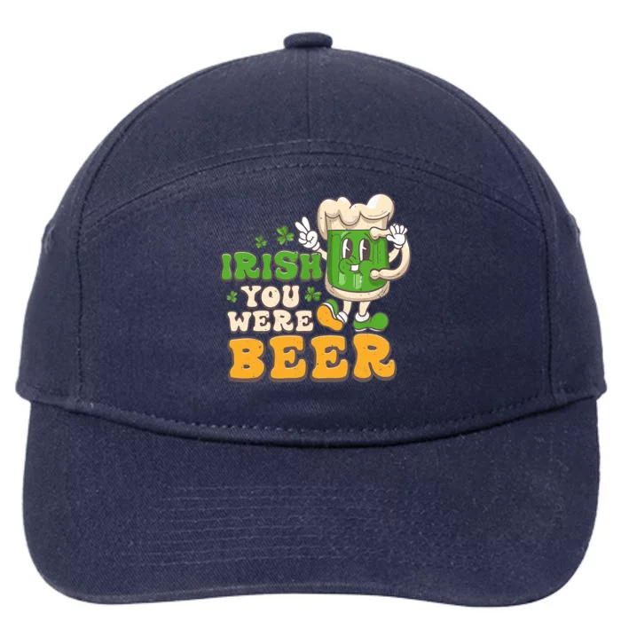 Irish You Were Beer Groovy Green Beer St Patrick's Day 7-Panel Snapback Hat