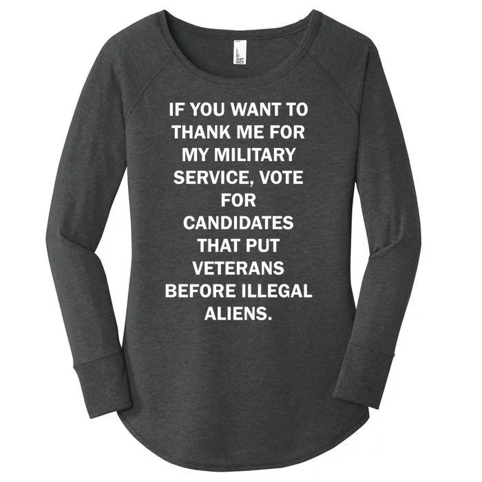 If You Want To Thank Me For My Military Service Women's Perfect Tri Tunic Long Sleeve Shirt