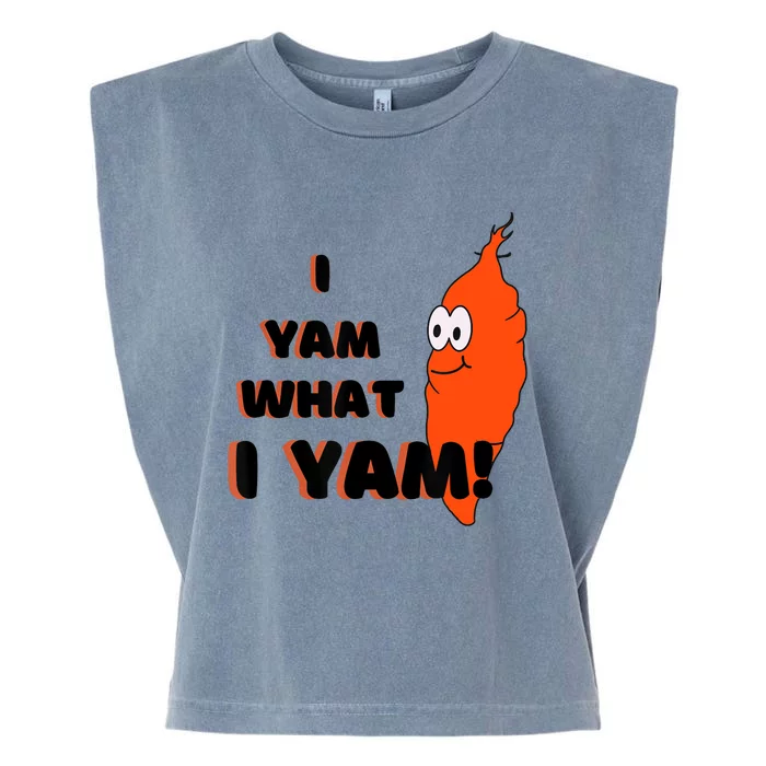 I Yam What I Yam Funny Yam Garment-Dyed Women's Muscle Tee