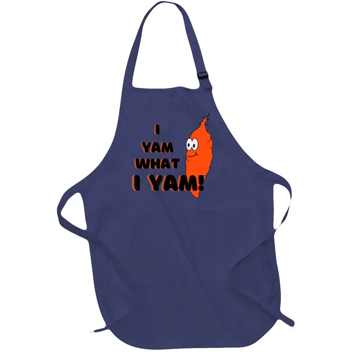 I Yam What I Yam Funny Yam Full-Length Apron With Pocket