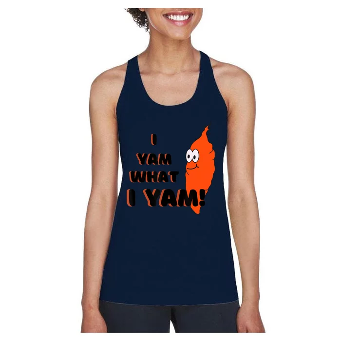 I Yam What I Yam Funny Yam Women's Racerback Tank