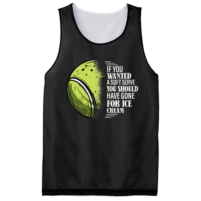 If you Wanted A Soft Serve Funny Tennis Player Mesh Reversible Basketball Jersey Tank