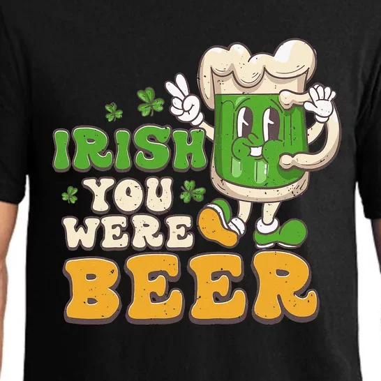 Irish You Were Beer Groovy Green Beer St Patrick's Day Pajama Set