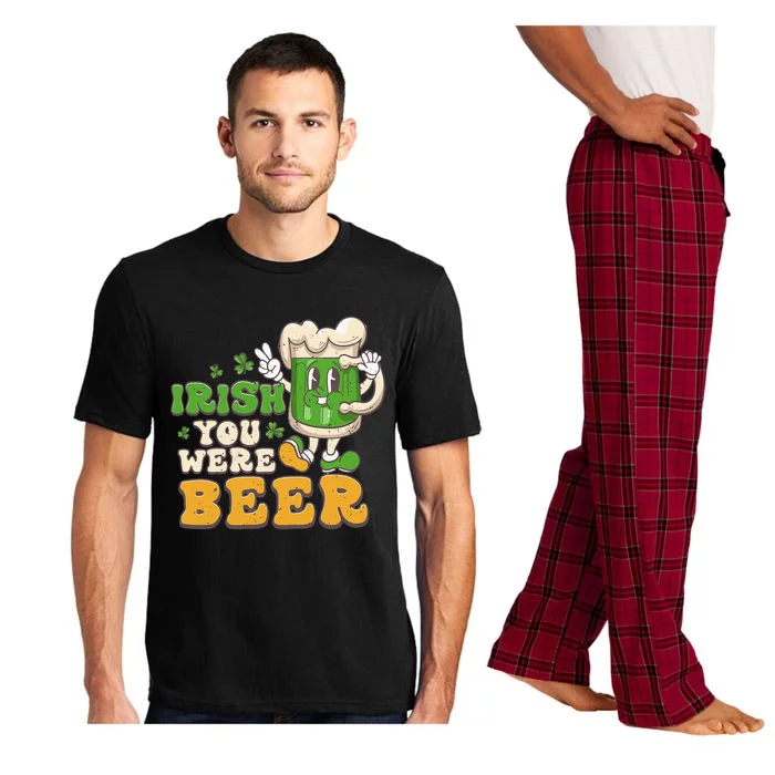 Irish You Were Beer Groovy Green Beer St Patrick's Day Pajama Set