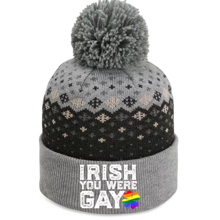 IRISH YOU WERE GAY LGBT Meme St Patricks Day Funny The Baniff Cuffed Pom Beanie