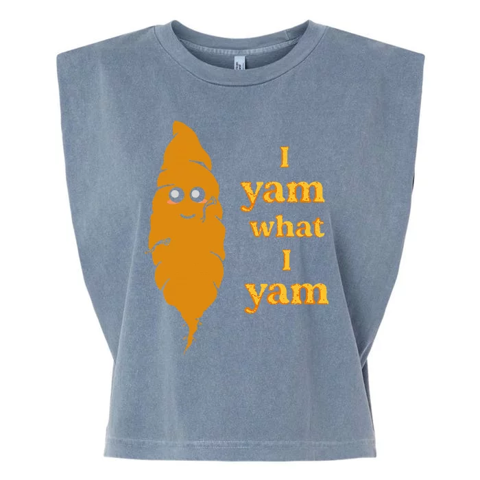 I Yam What I Yam Funny Gift Garment-Dyed Women's Muscle Tee