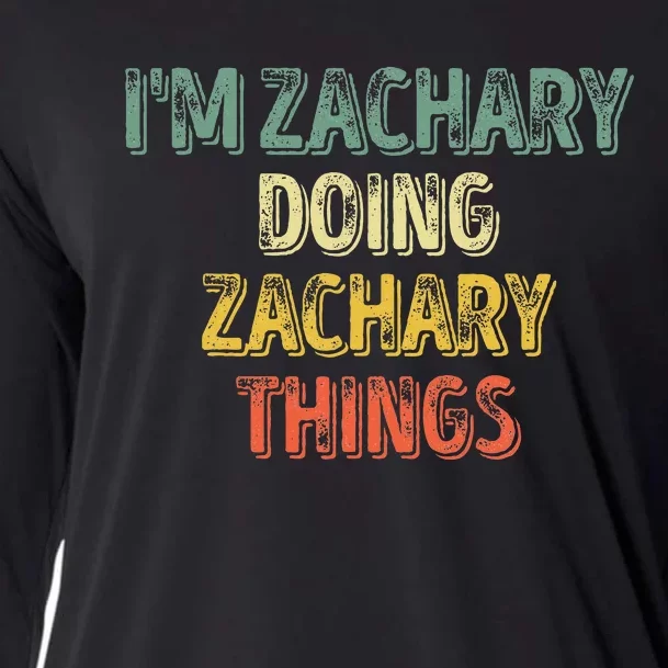 IM Zachary Doing Zachary Things Personalized Name Cooling Performance Long Sleeve Crew