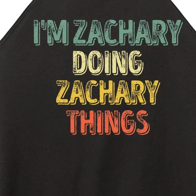 IM Zachary Doing Zachary Things Personalized Name Women’s Perfect Tri Rocker Tank