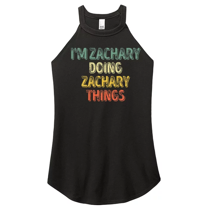 IM Zachary Doing Zachary Things Personalized Name Women’s Perfect Tri Rocker Tank