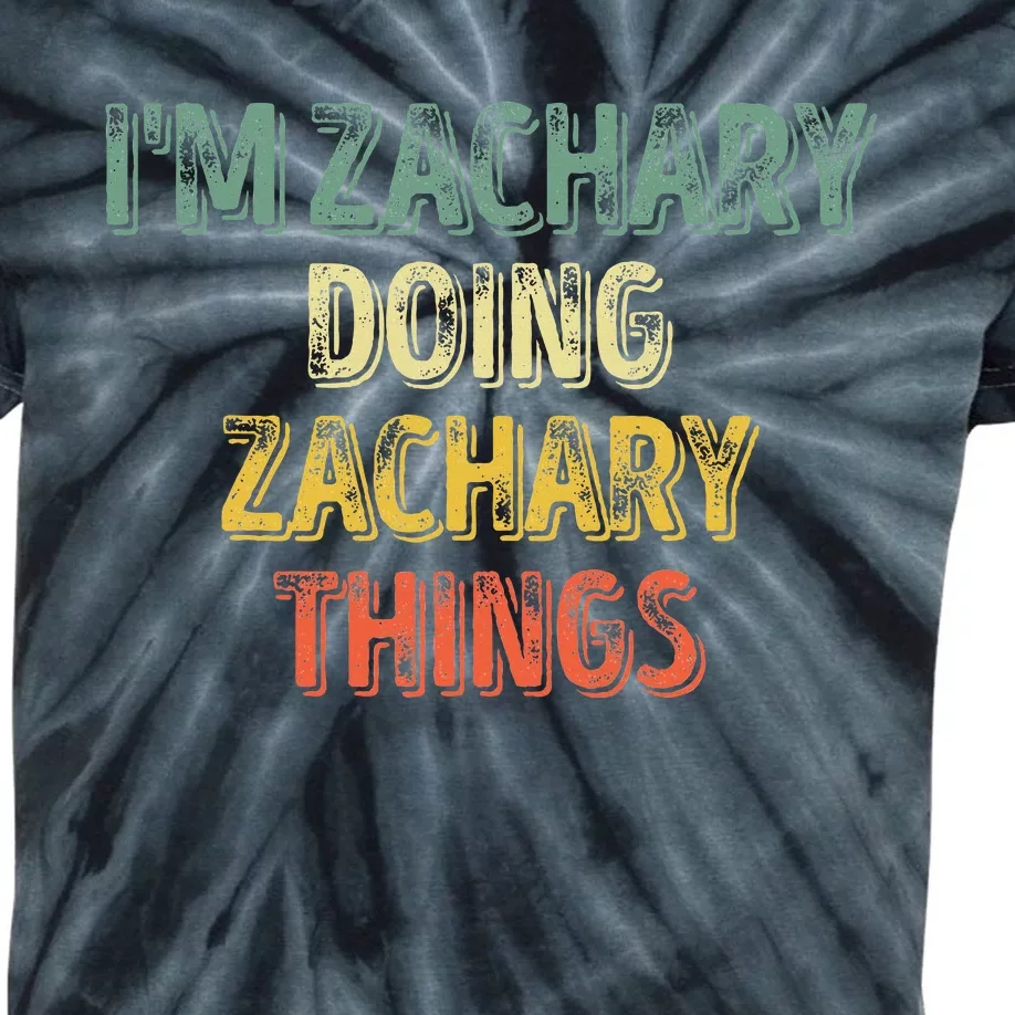 IM Zachary Doing Zachary Things Personalized Name Kids Tie-Dye T-Shirt