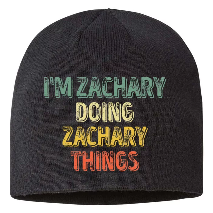 IM Zachary Doing Zachary Things Personalized Name 8 1/2in Sustainable Knit Beanie