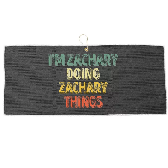 IM Zachary Doing Zachary Things Personalized Name Large Microfiber Waffle Golf Towel