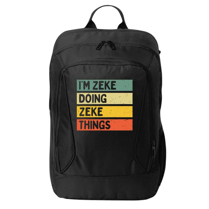 IM Zeke Doing Zeke Things Funny Personalized Quote City Backpack