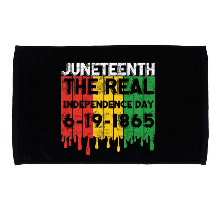 June 19th 1865 Junenth The Real Independence Day Freedom Gift Microfiber Hand Towel