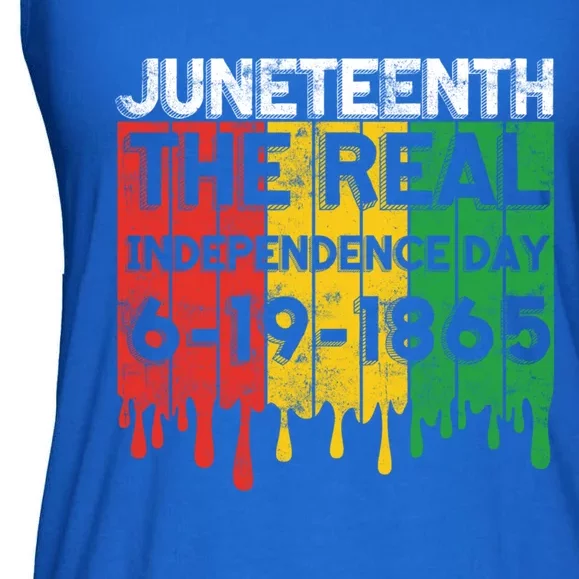 June 19th 1865 Junenth The Real Independence Day Freedom Gift Ladies Essential Flowy Tank