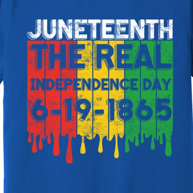 June 19th 1865 Junenth The Real Independence Day Freedom Gift Premium T-Shirt