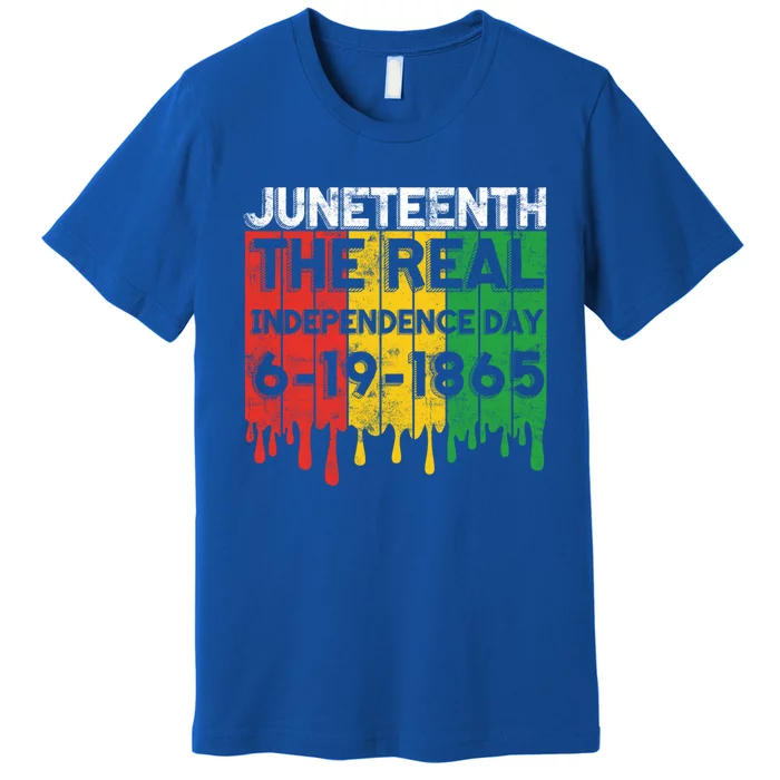 June 19th 1865 Junenth The Real Independence Day Freedom Gift Premium T-Shirt