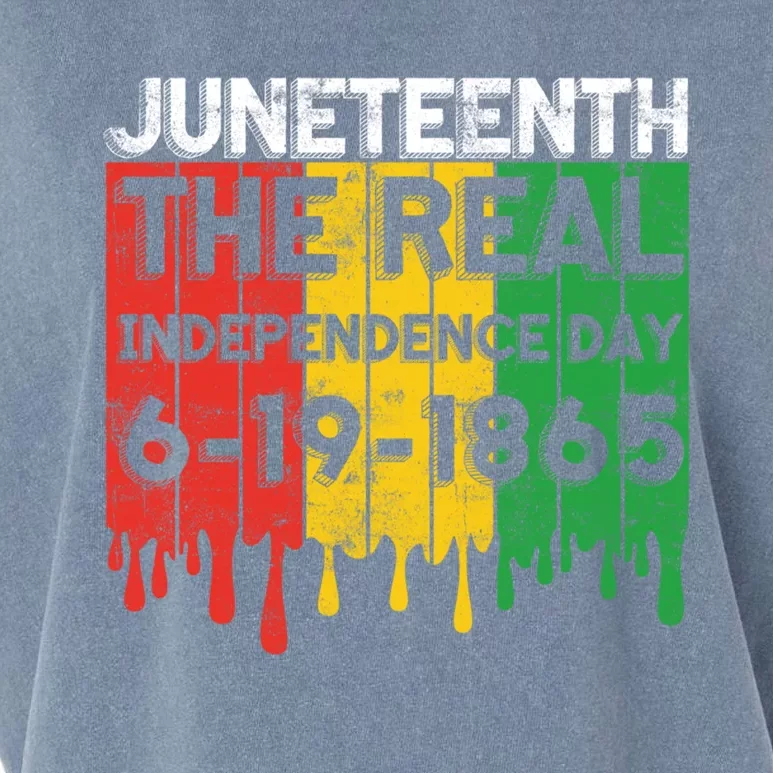 June 19th 1865 Junenth The Real Independence Day Freedom Gift Garment-Dyed Women's Muscle Tee