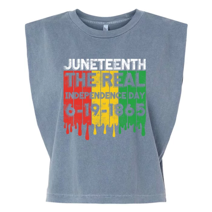 June 19th 1865 Junenth The Real Independence Day Freedom Gift Garment-Dyed Women's Muscle Tee