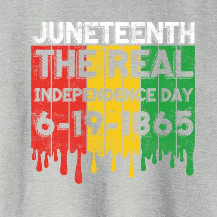 June 19th 1865 Junenth The Real Independence Day Freedom Gift Women's Crop Top Tee