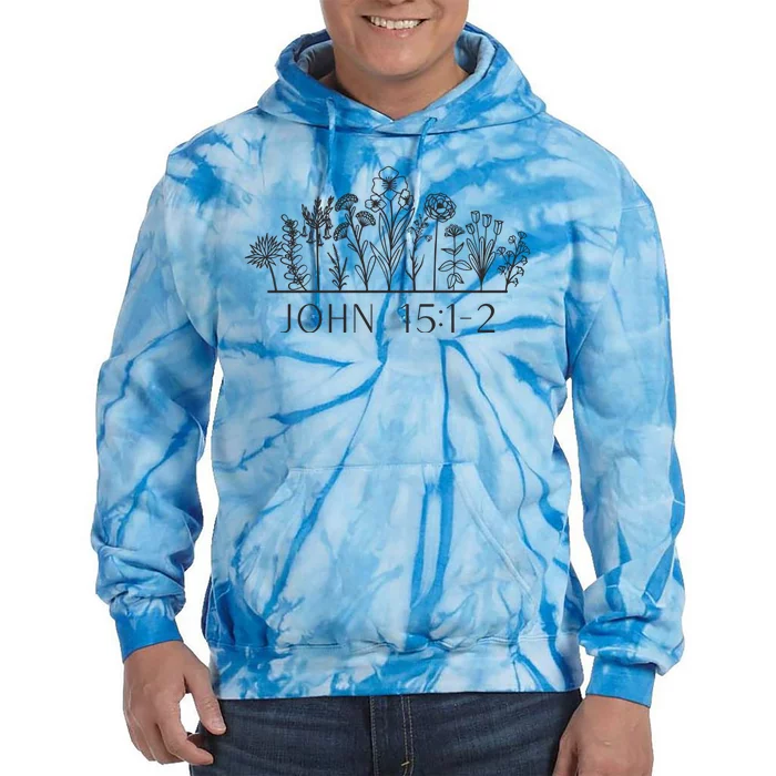 JOHN 15 12 Christian Bible Verse Tie Dye Hoodie