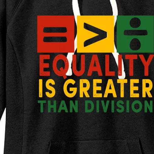 June 19th 1865 Equality Is Greater Than Division Women's Fleece Hoodie