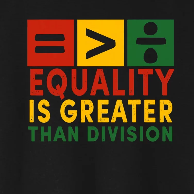 June 19th 1865 Equality Is Greater Than Division Women's Crop Top Tee