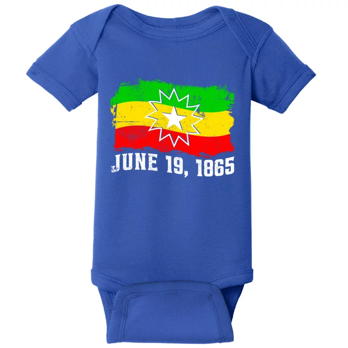 June 19 1865 Juneteenth Flag Black Freedom Black History Great Gift Baby Bodysuit