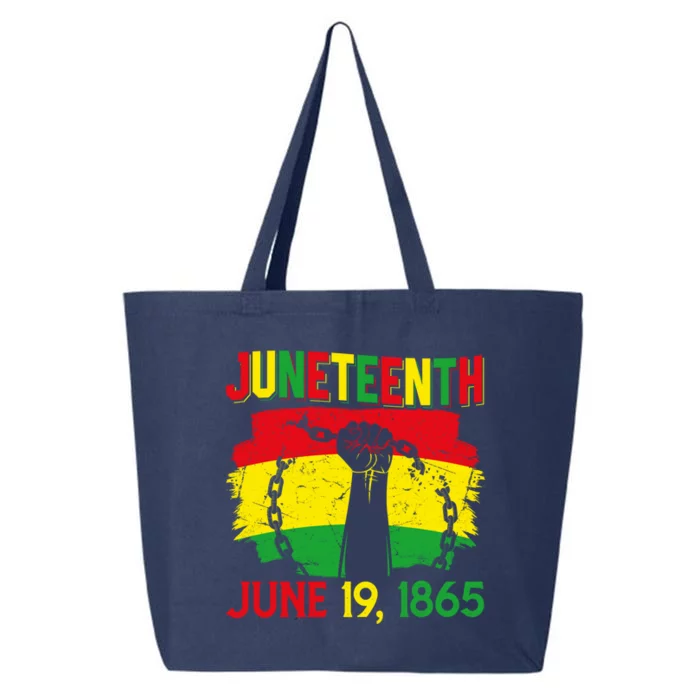 June 19th 1865 Happy Juneteenth Freedom Day Independence Gift 25L Jumbo Tote