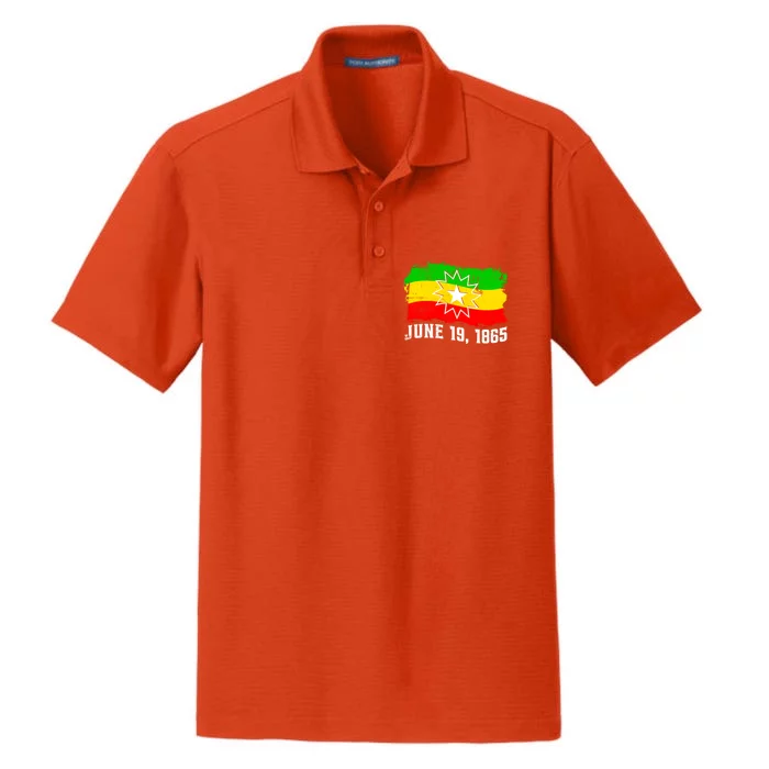 June 19 1865 Juneteenth Flag Black Freedom Black History Meaningful Gift Dry Zone Grid Performance Polo