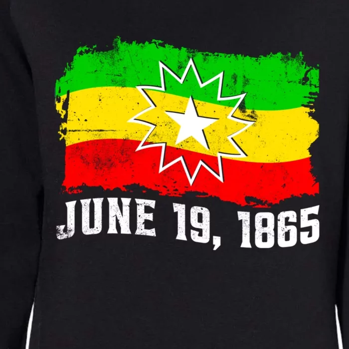 June 19 1865 Juneteenth Flag Black Freedom Black History Meaningful Gift Womens California Wash Sweatshirt