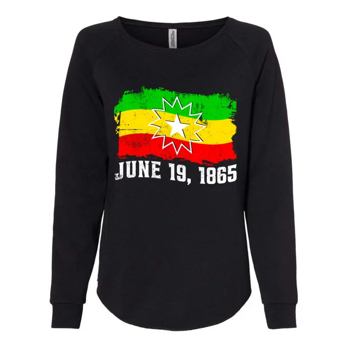 June 19 1865 Juneteenth Flag Black Freedom Black History Meaningful Gift Womens California Wash Sweatshirt