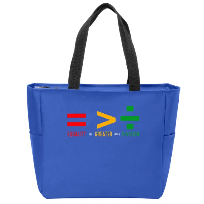 June 19th 1865 Equality Is Greater Than Division Zip Tote Bag