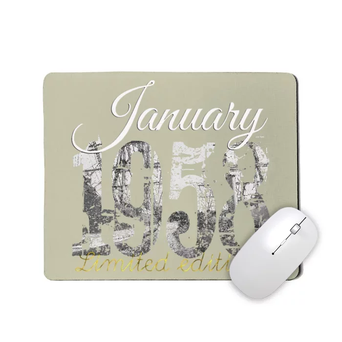 January 1958 65 Year Old 1958 65th Birthday Gift Mousepad