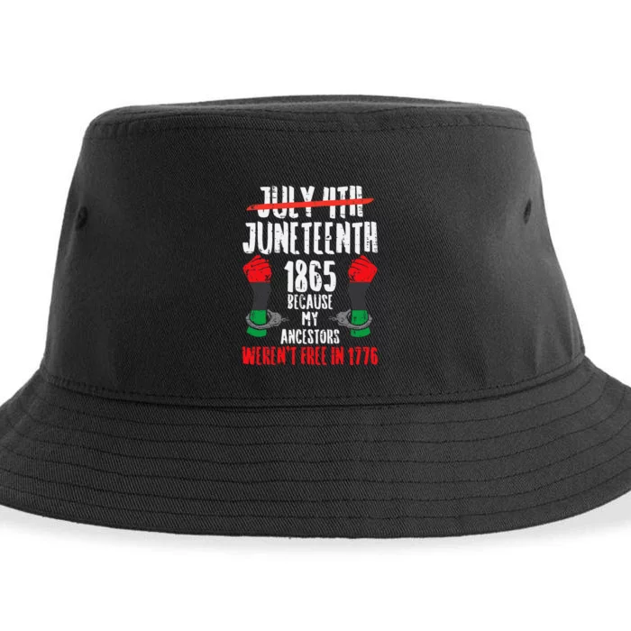 Juneteenth 1865 African Fist Black History Pride Sustainable Bucket Hat