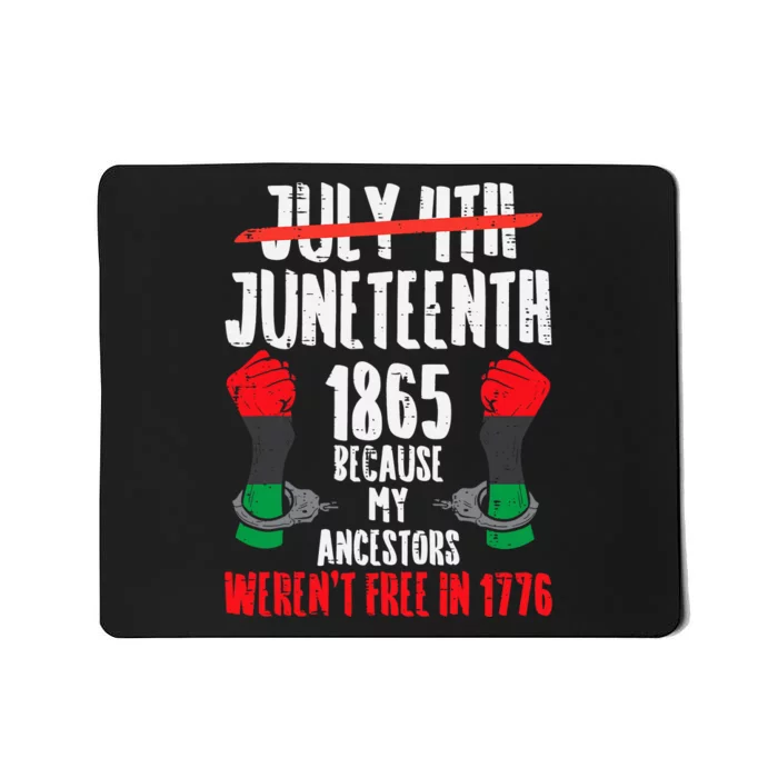 Juneteenth 1865 African Fist Black History Pride Men Women Mousepad