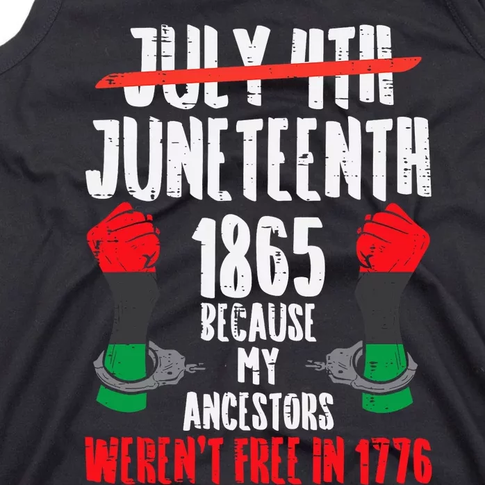 Juneteenth 1865 African Fist Black History Pride Men Women Tank Top