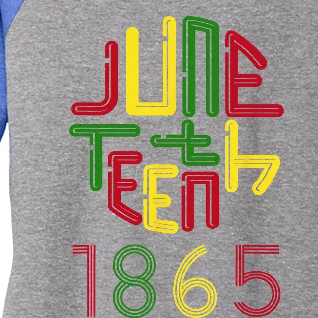 Juneteenth 1865 African American Celebrating Black Freedom Women's Tri-Blend 3/4-Sleeve Raglan Shirt