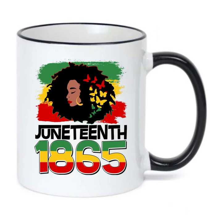 Juneteenth 1865 African American Black Woman Black Color Changing Mug